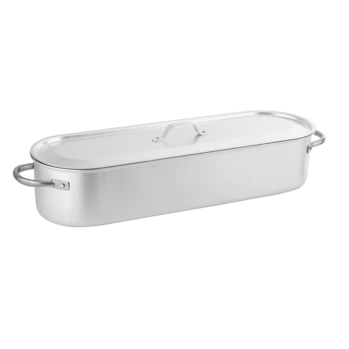 Pesciera alluminio con griglia e coperchio 80x24 cm Paderno - Paderno, immagine ufficiale