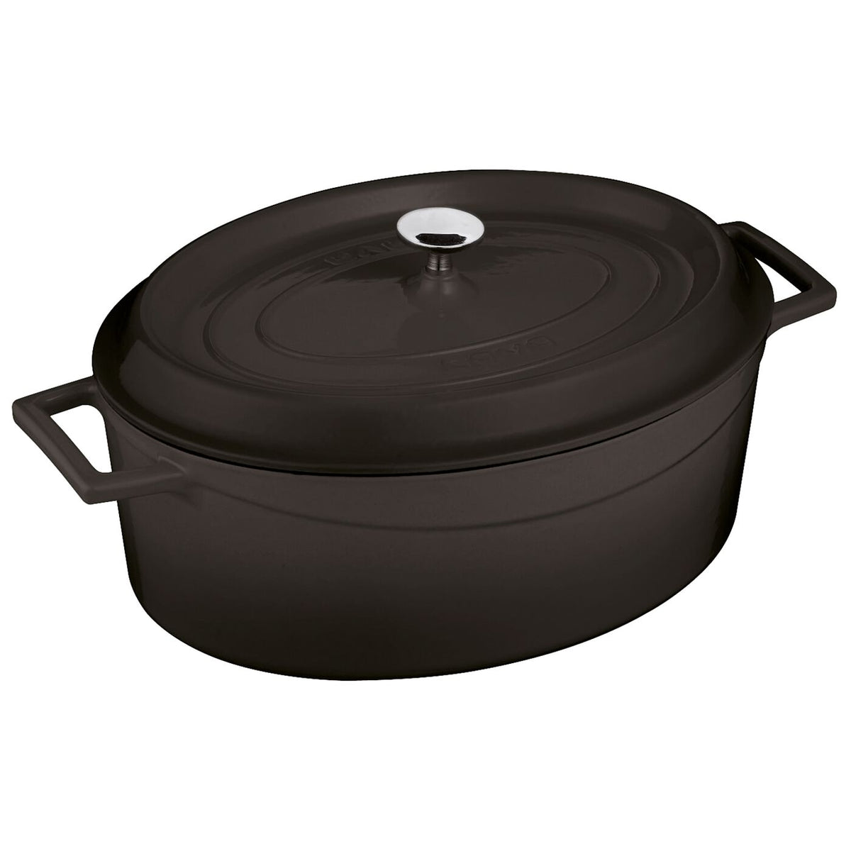 Casseruola ovale ghisa con coperchio Ø 29 cm nero Paderno - Paderno, immagine ufficiale