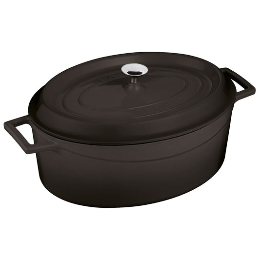 Casseruola ovale ghisa con coperchio Ø 29 cm nero Paderno - Paderno, immagine ufficiale