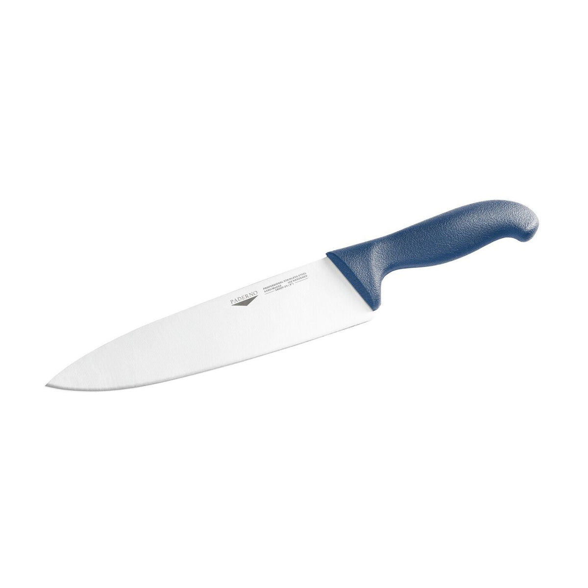 Coltello da cucina 23 cm stampato manico blu Paderno - 18000B23