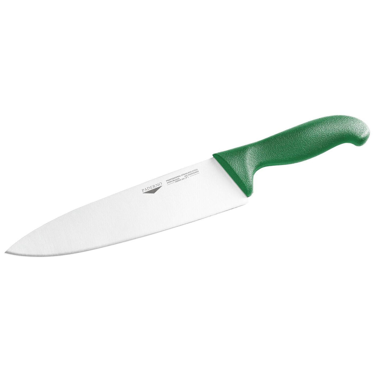 Coltello da cucina 30 cm stampato manico verde Paderno - 18000G30
