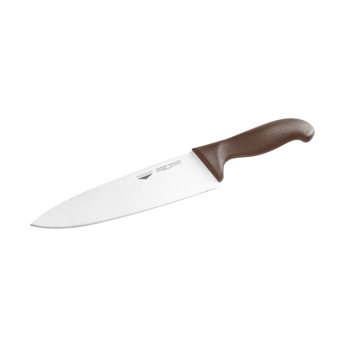 Coltello da cucina 20 cm stampato manico marrone Paderno - 18000M20