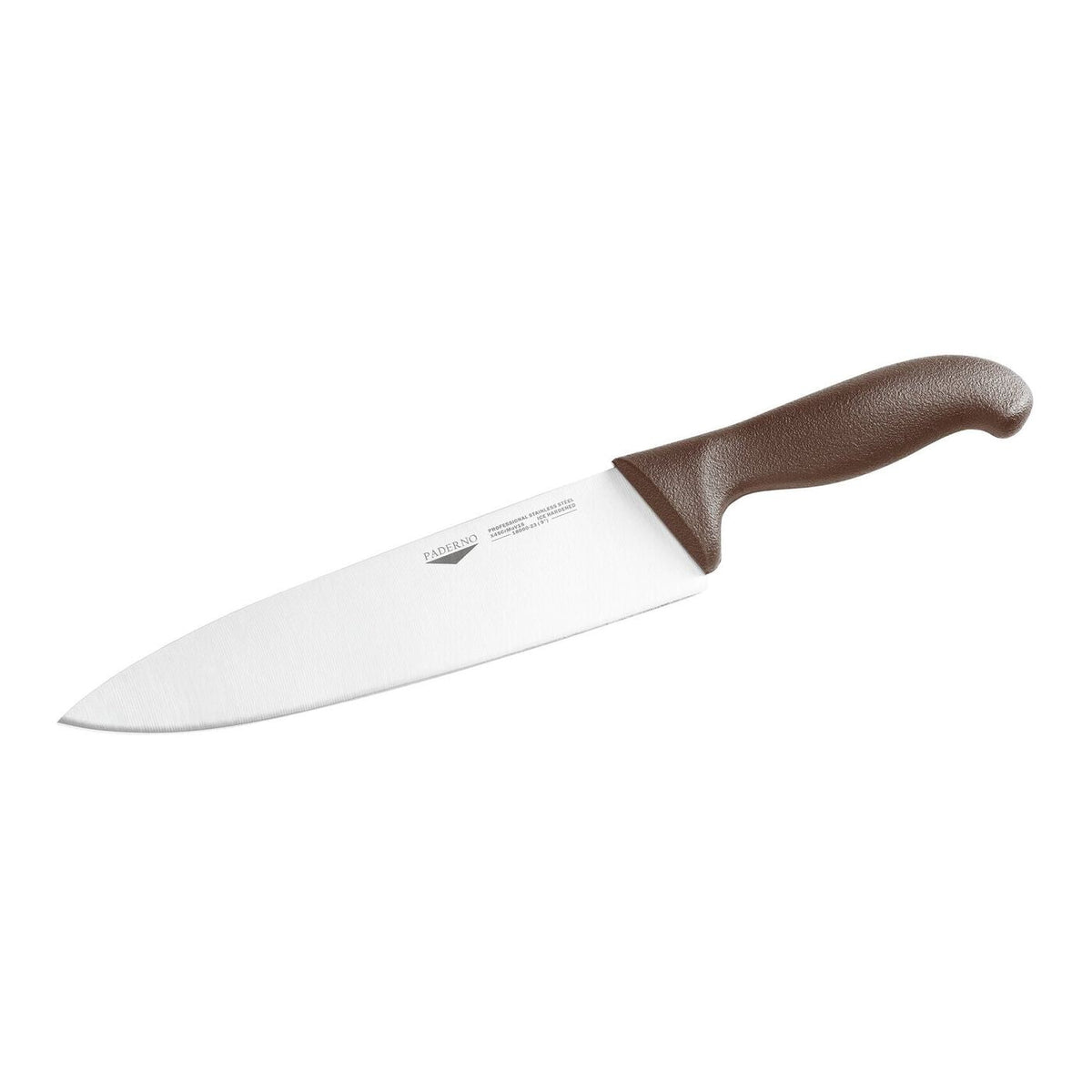 Coltello da cucina 23 cm stampato manico marrone Paderno - 18000M23
