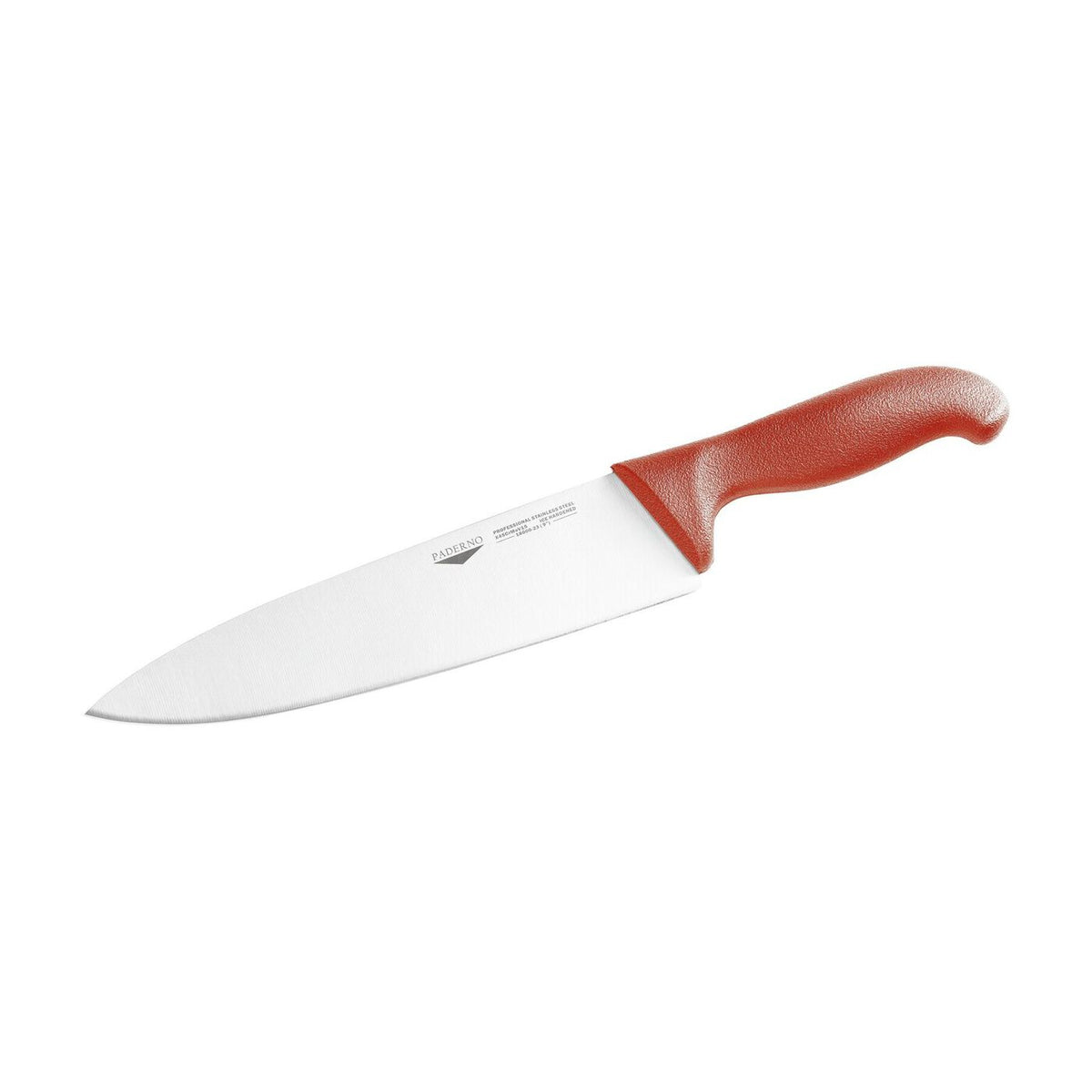Coltello da cucina 23 cm stampato manico rosso Paderno - 18000R23