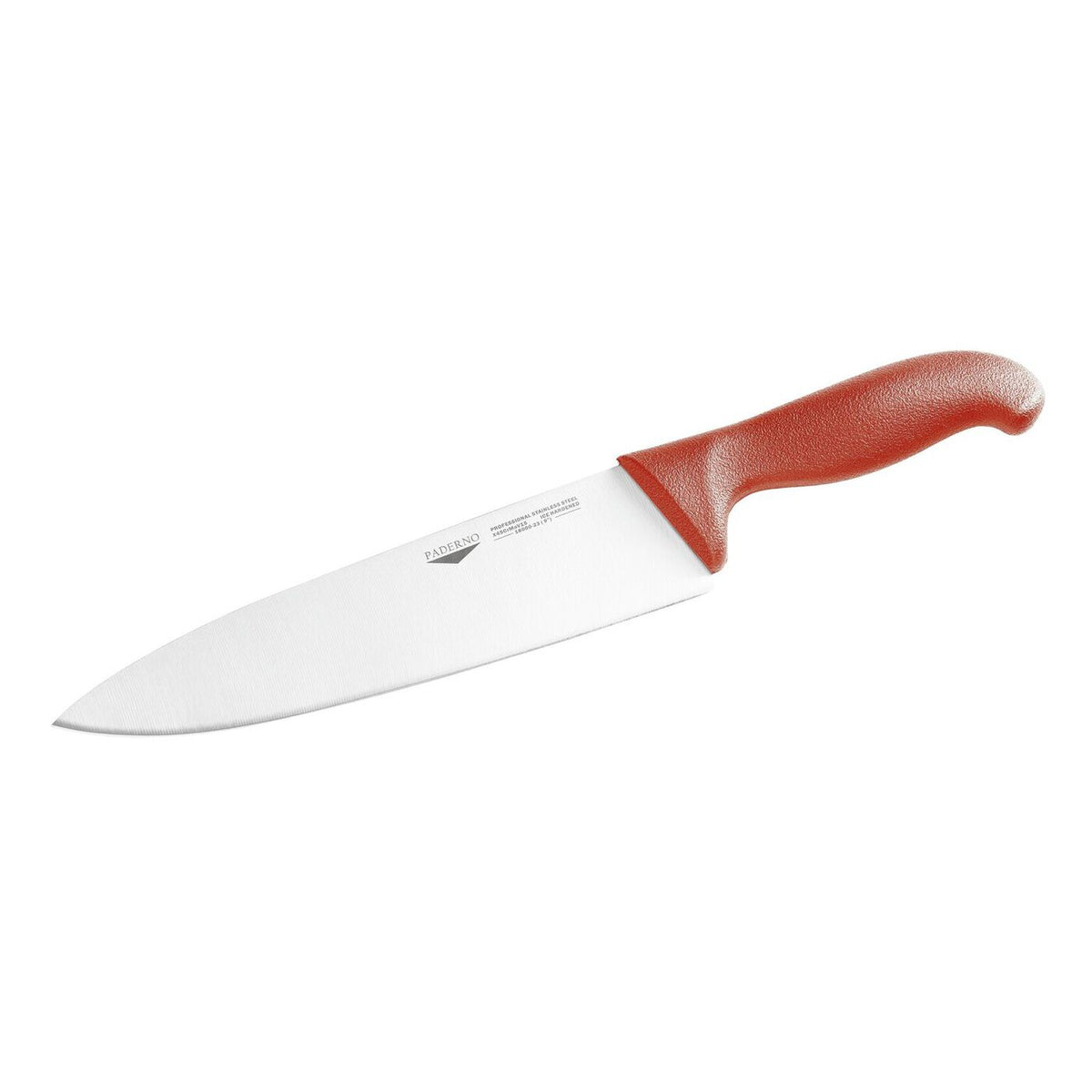 Coltello da cucina 26 cm stampato manico rosso Paderno - 18000R26
