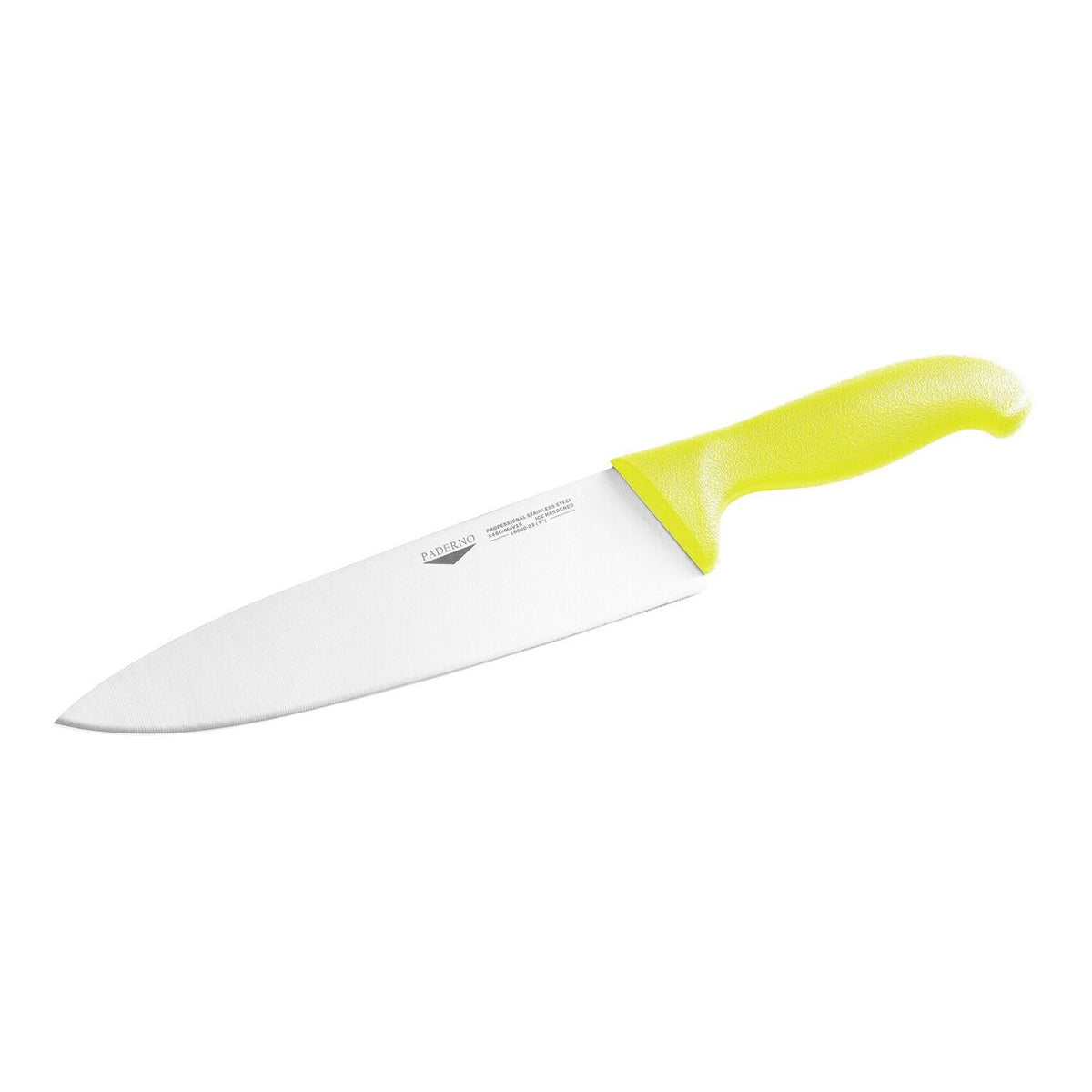 Coltello da cucina 20 cm stampato manico giallo Paderno - 18000Y20
