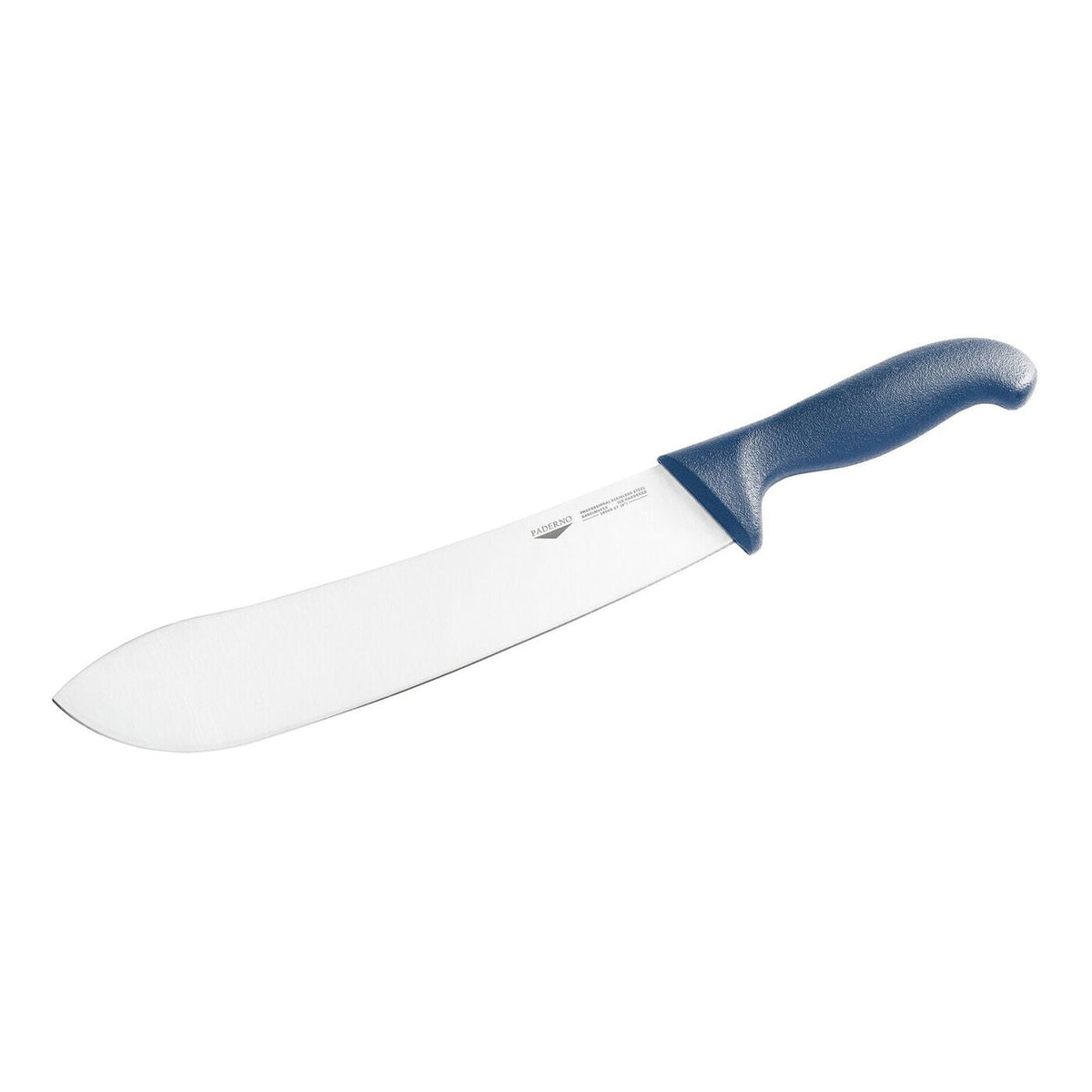 Coltello scimitarra 27 cm stampato manico blu Paderno - 18005B27