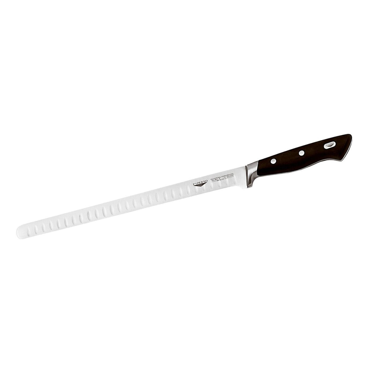 Coltello salmone alveolato 30 cm forgiato Paderno - 18112-30