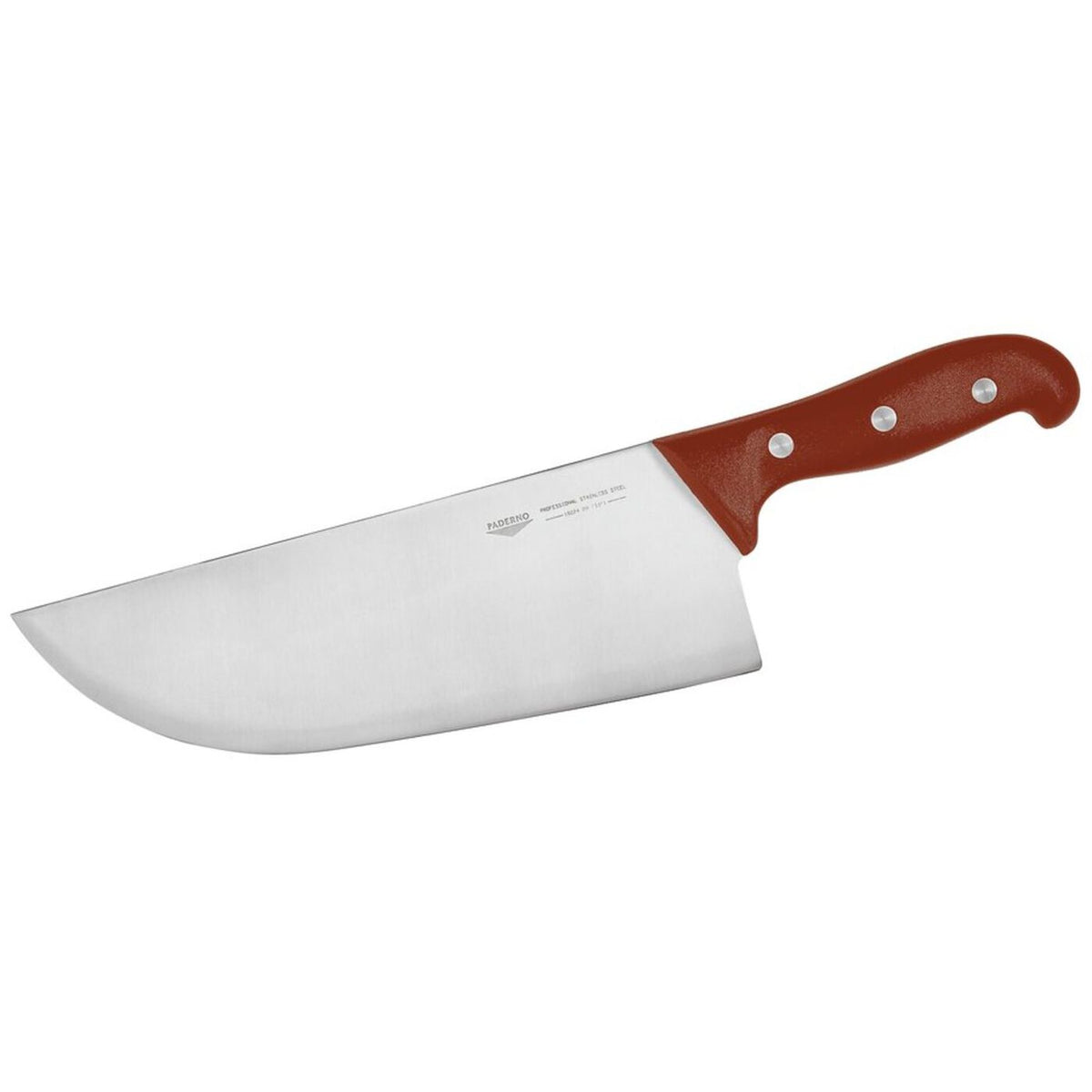 Coltello colpo 28 cm 1 kg manico rosso Paderno - 18225R28