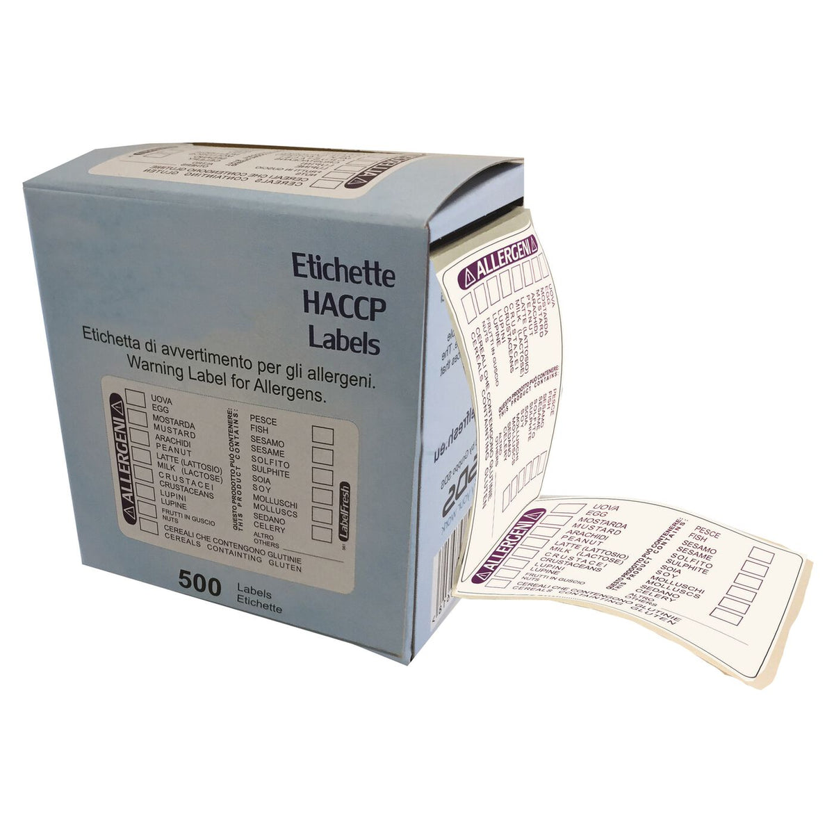 Etichette 14 allergeni 500 pezzi Paderno - 44630-02