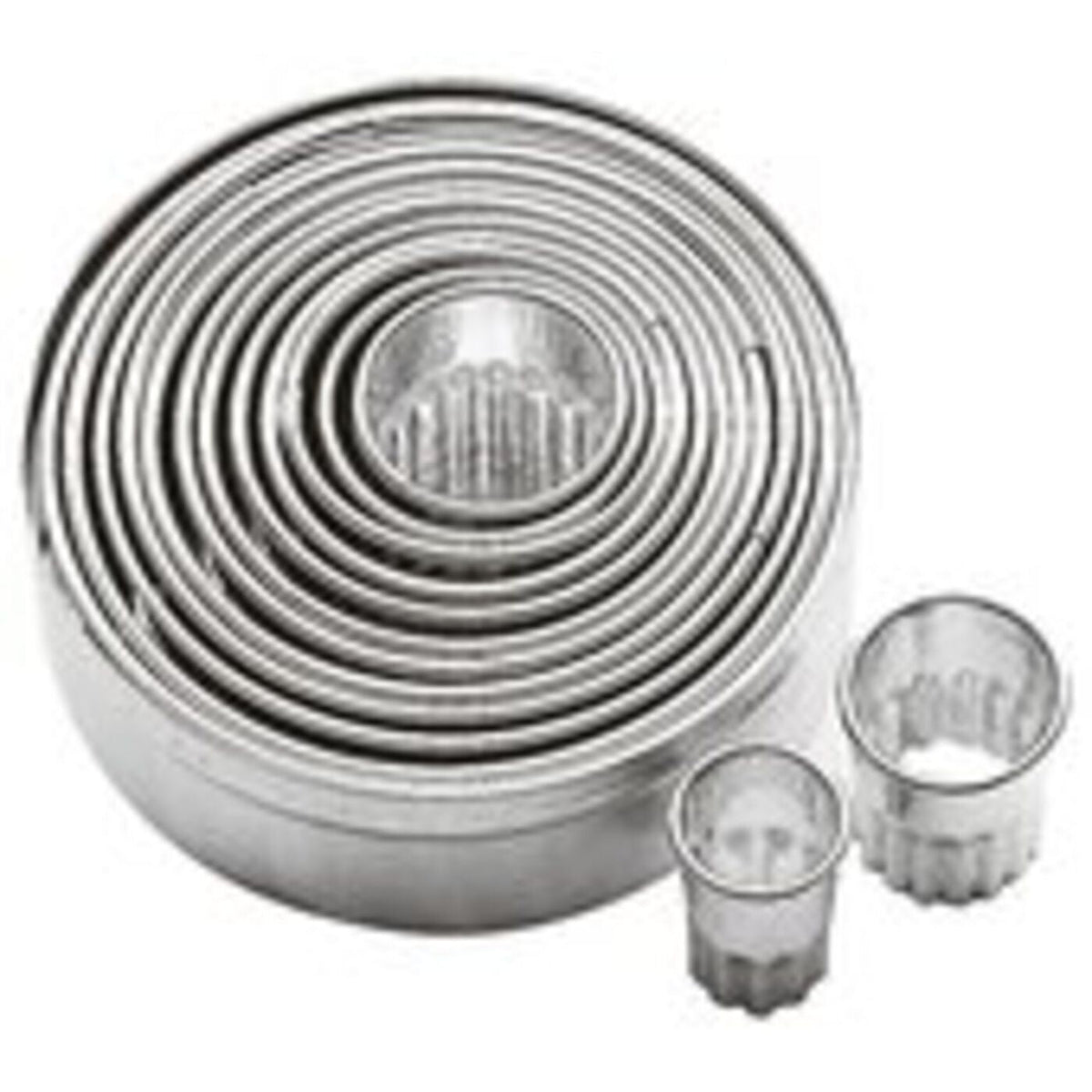 Tagliapasta anello festonato 10 cm in acciaio inox Paderno - 47317-10