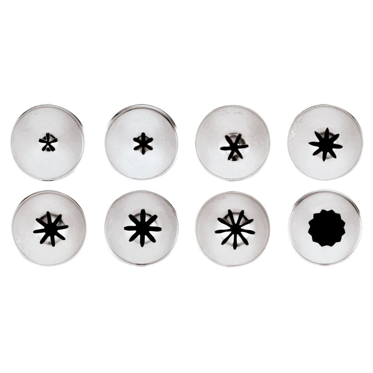 Confezione da 8 bocchette assortite in acciaio inox – cod. 47357-22 Paderno
