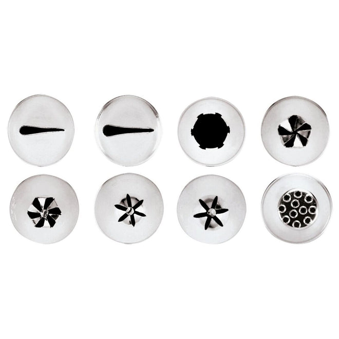 Confezione da 8 bocchette assortite in acciaio inox – cod. 47357-28 Paderno