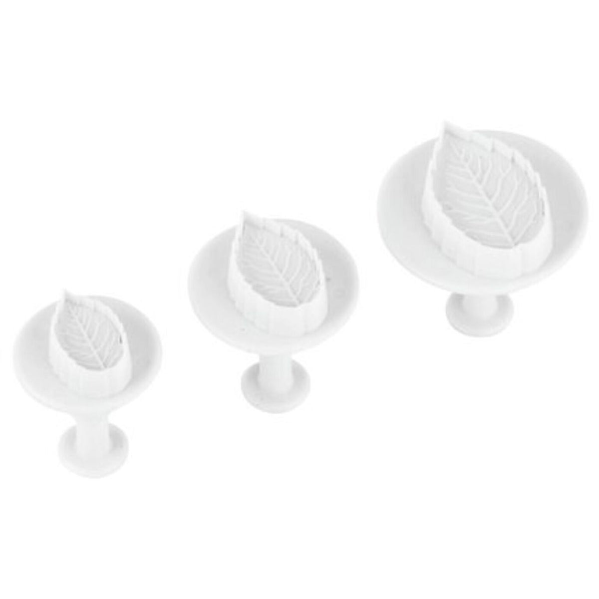 Set da 3 tagliapasta con espulsore a foglia di rosa in ABS Paderno - 47622-03