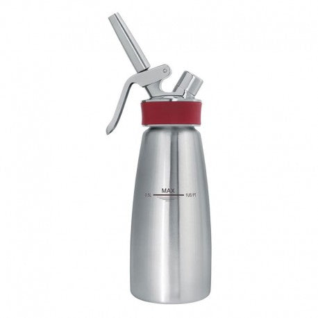 Gourmet Plus brushed stainless steel siphon 0.5L