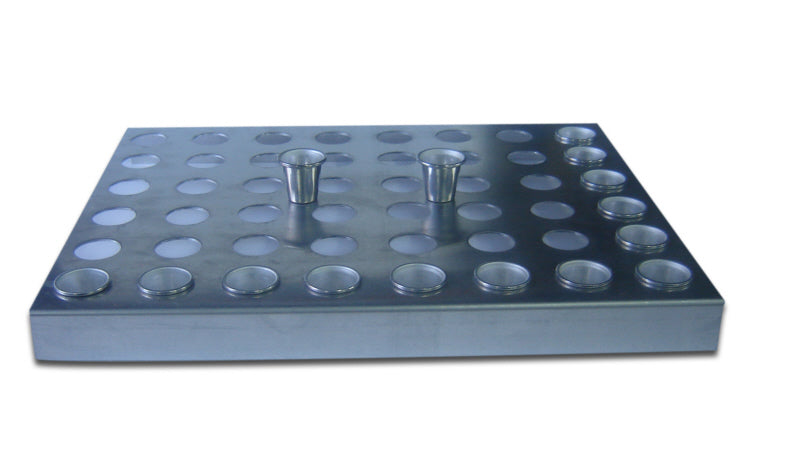 Placca 48 fori per babà da ø 3,5x4h cm 60x40x3,6h in alluminio professionale