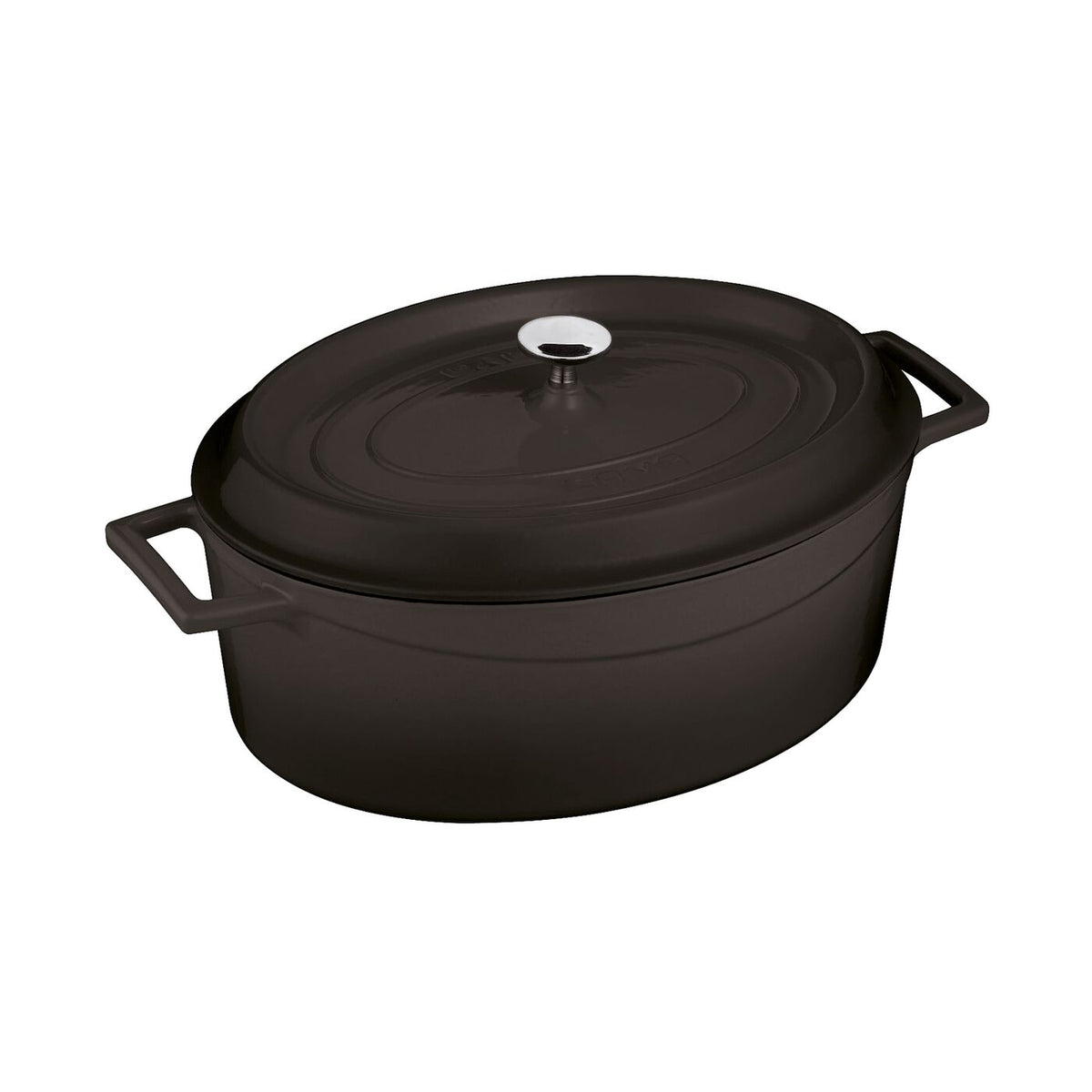 Casseruola ovale ghisa con coperchio Ø 25 cm nero Paderno - Paderno, immagine ufficiale