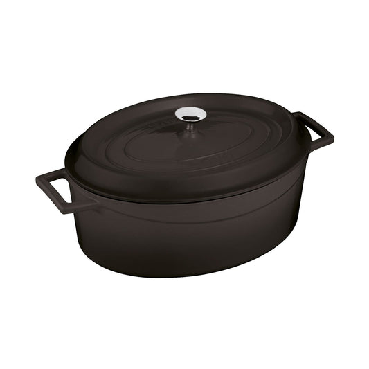 Casseruola ovale ghisa con coperchio Ø 25 cm nero Paderno - Paderno, immagine ufficiale