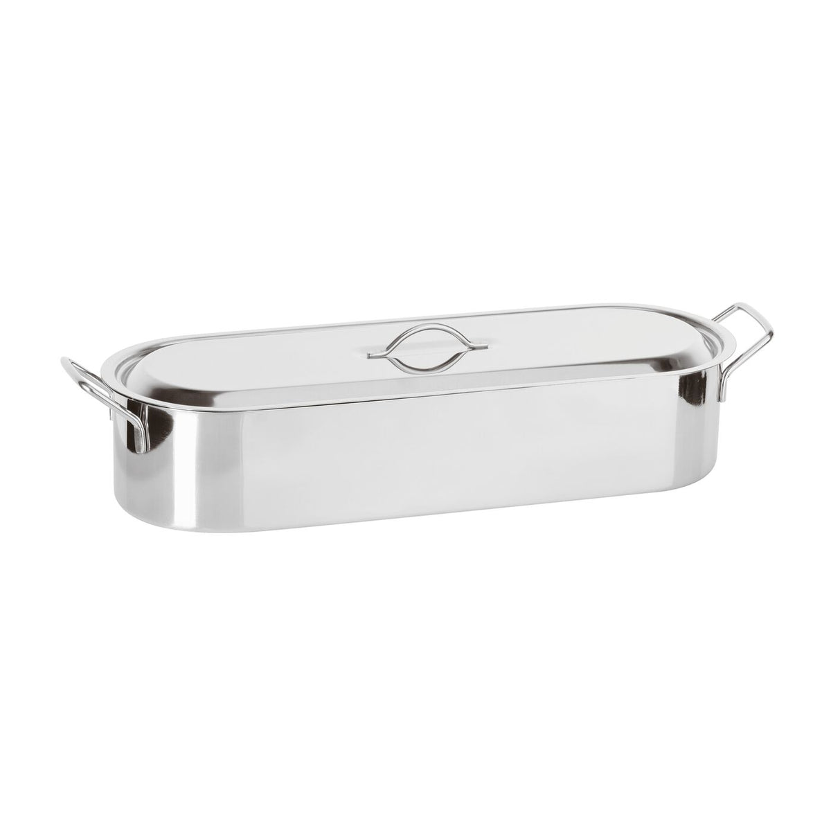Pesciera inox con griglia e coperchio 46x15,5 cm Paderno - Paderno, immagine ufficiale