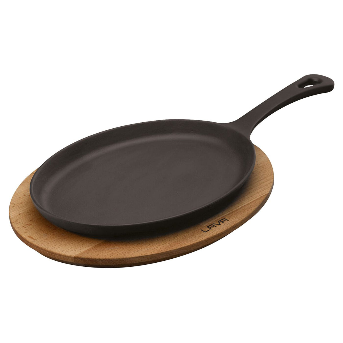 Padella fajita ghisa con tagliere faggio 17x23 cm Paderno - Paderno, immagine ufficiale